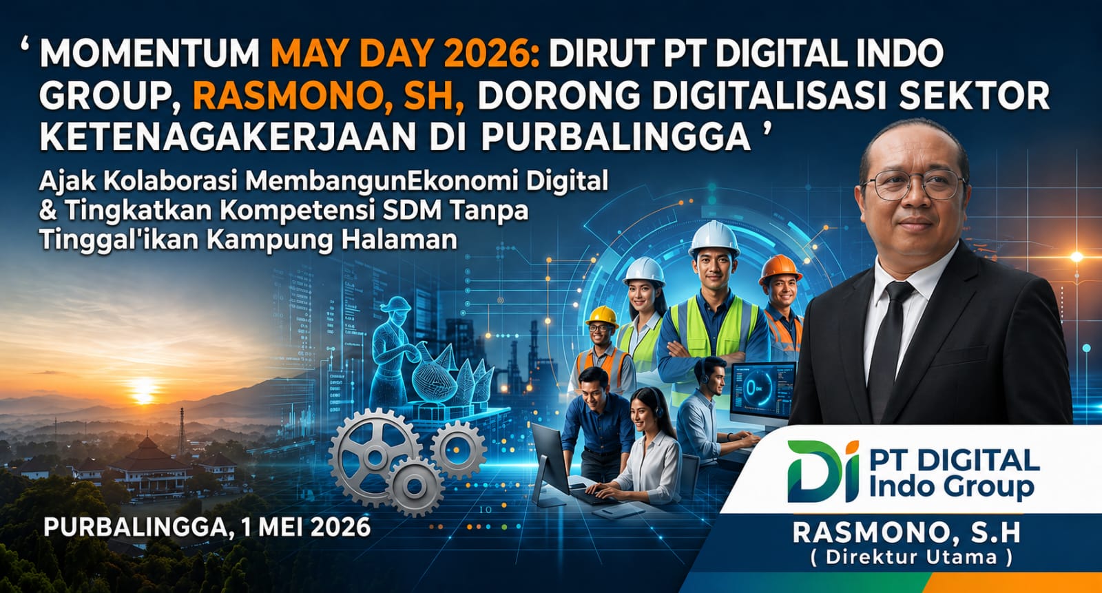 May Day 2026 di Purbalingga: Rasmono Dorong SDM Tangguh Hadapi Gelombang Digital