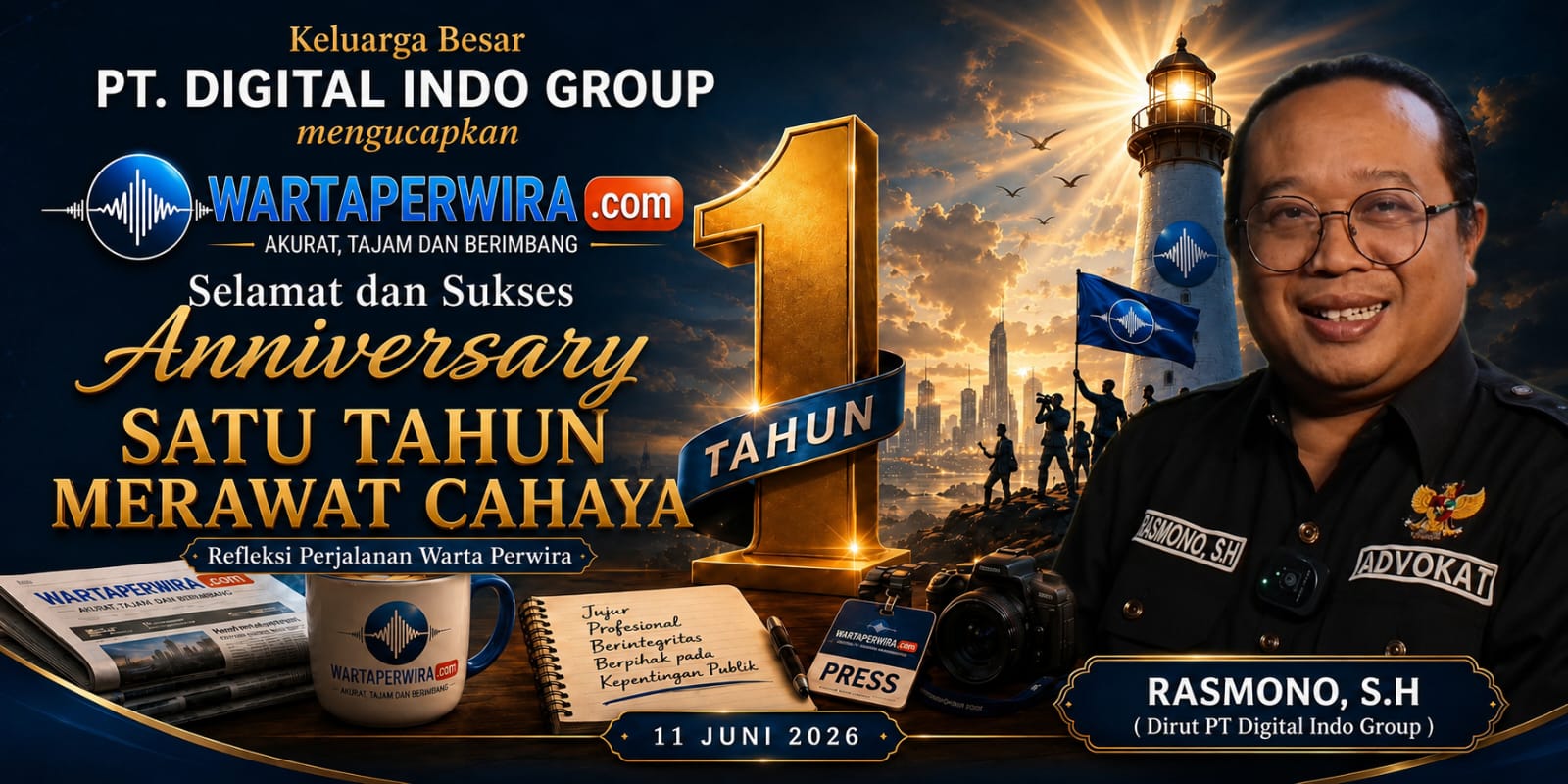 PT Digital Indo Group Sampaikan Ucapan Selamat atas Hari Jadi Ke-1 Warta Perwira
